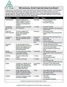 Nicotine Withdrawal Symptoms