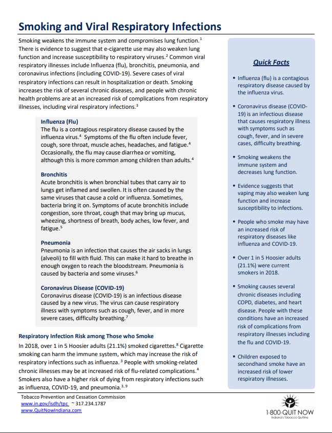 Smoking & Viral Respiratory Infections - TPC Factsheet