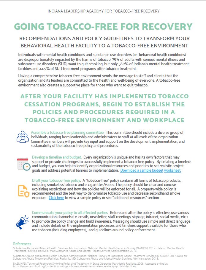 Tobacco Free Facility Recommendations