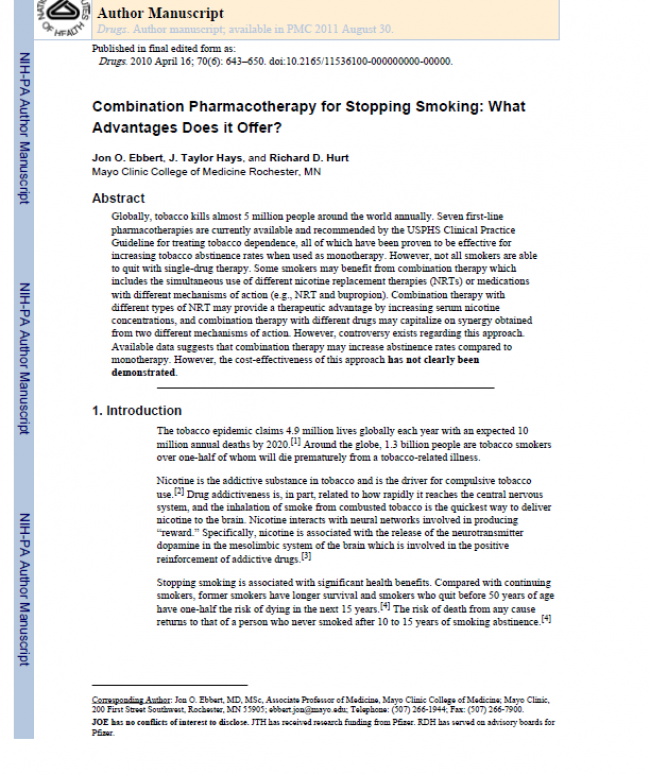 Combining Pharmacotherapy