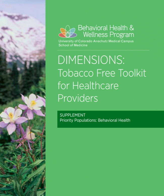 DIMENSIONS: Tobacco Free Toolkit for Healthcare Providers